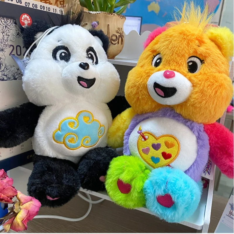 22cm Sucker Plush Toys Care Bears Pendant Bag Accessories Keychain Bag Car backpack stuffed Pendant Girls Boys Gift