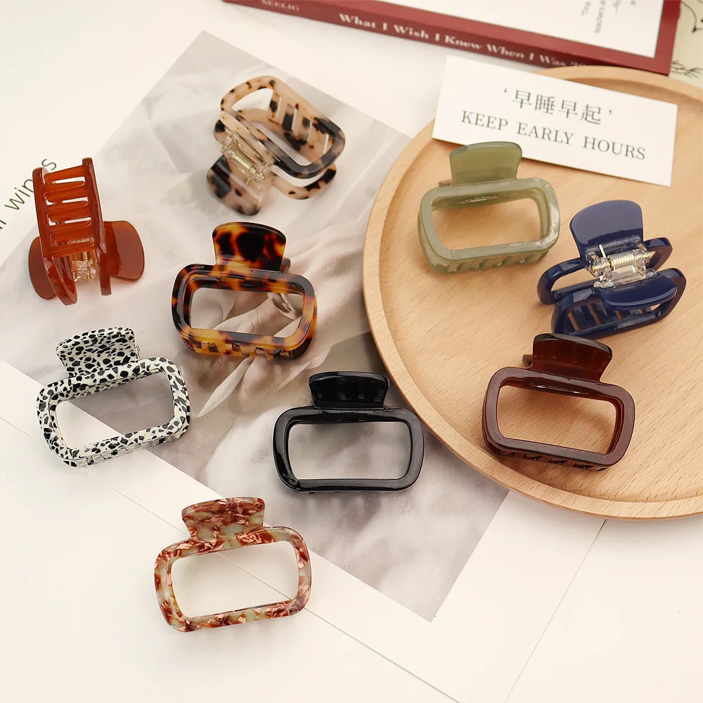 

1pc New Korean Style Square Acetate Hair Clip Claws Back of The Head Clip and A Small Instagram Hair Clip for Catching Sharks