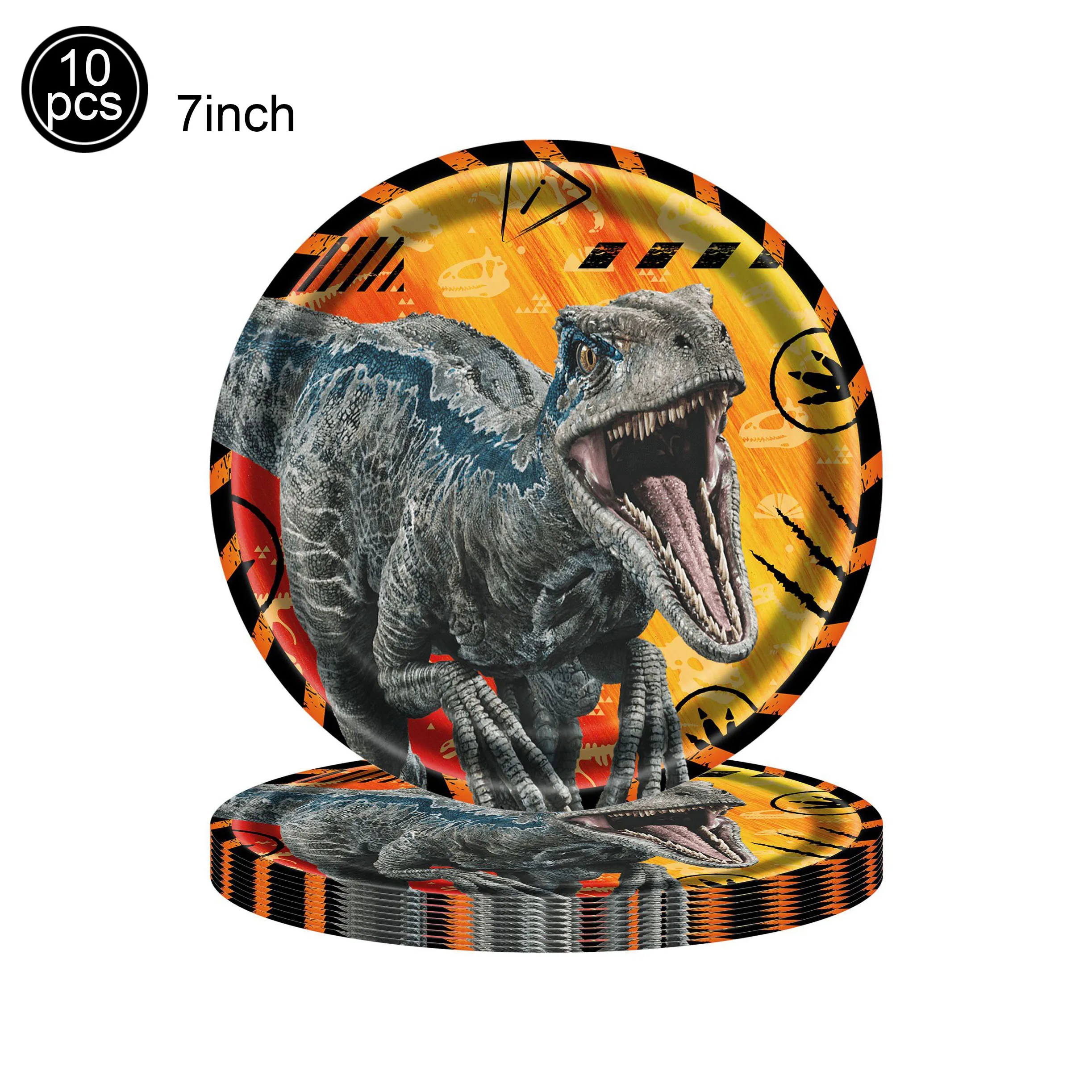 Dinosaurier Thema Party Banner Geschirr Teller Tassen Kuchen Topper Dinosaurier Folie Ballon Jungen Geburtstag Party Baby Dusche Dekor – Detail 3