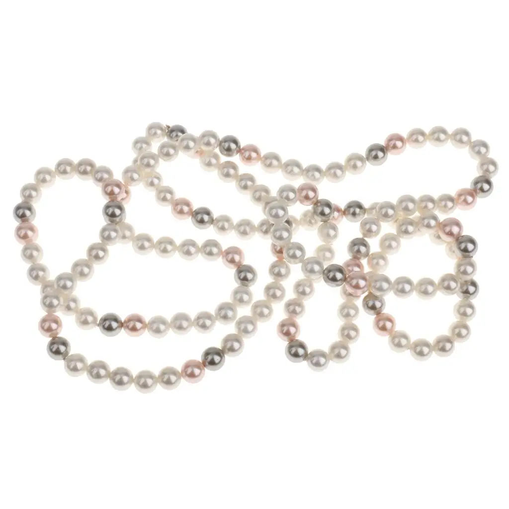 Long Pearl Beads Necklace 120cm Multicolor Elegant Sweater Chain Stylish Women Accessories Natural Shell Pearls for Festivals