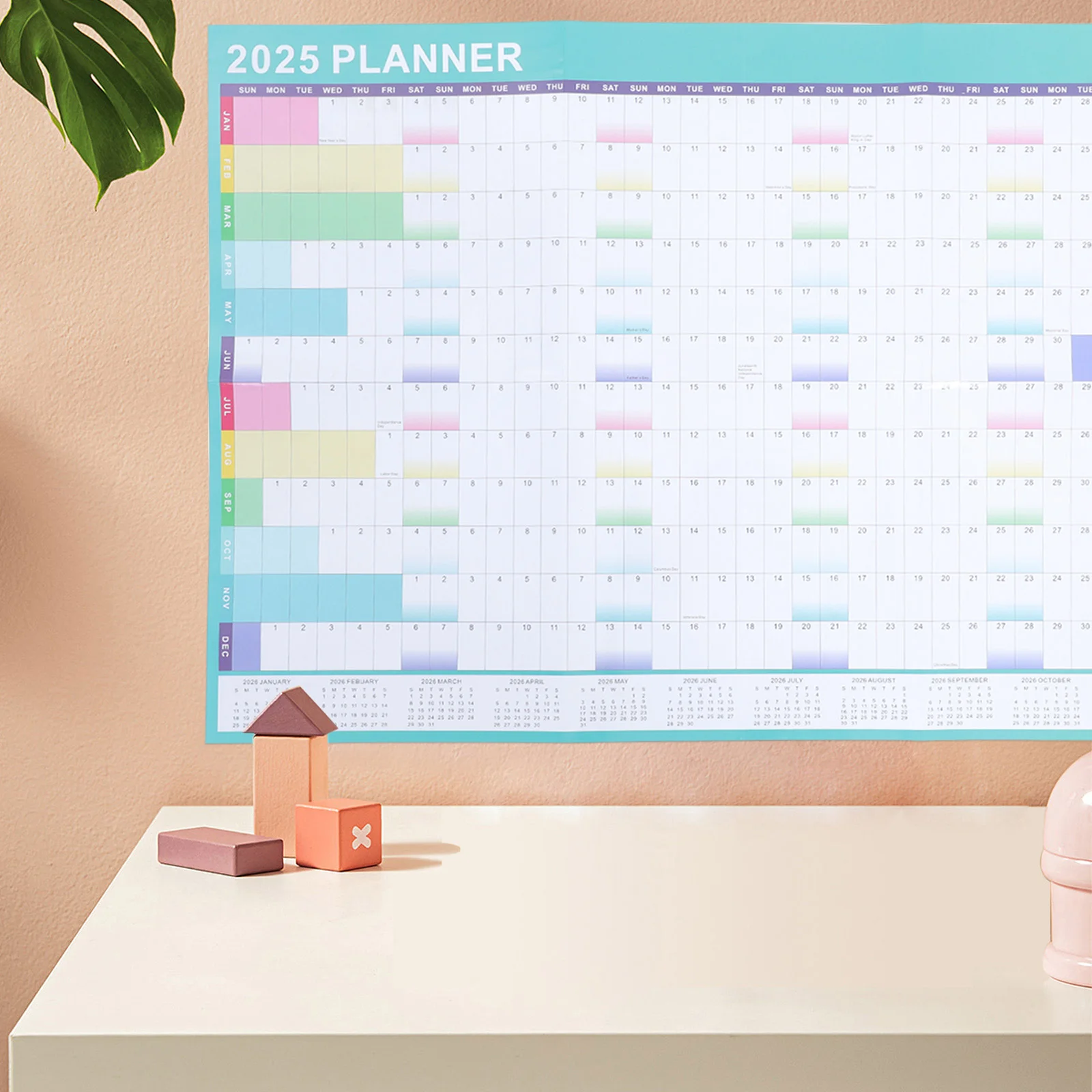 Digital Calendar 2025 Plan Wall Planner Schedule Practical Large Multipurpose Office