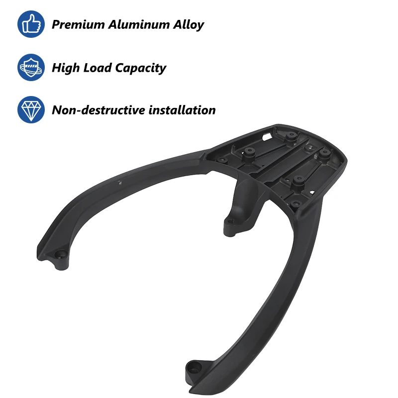 Motorcycle Luggage rack for SYM Fiddle 4&Fiddle 5,Aluminum Alloy Matte Black Storage Box Support Compatible with SYM Fiddle 4/5