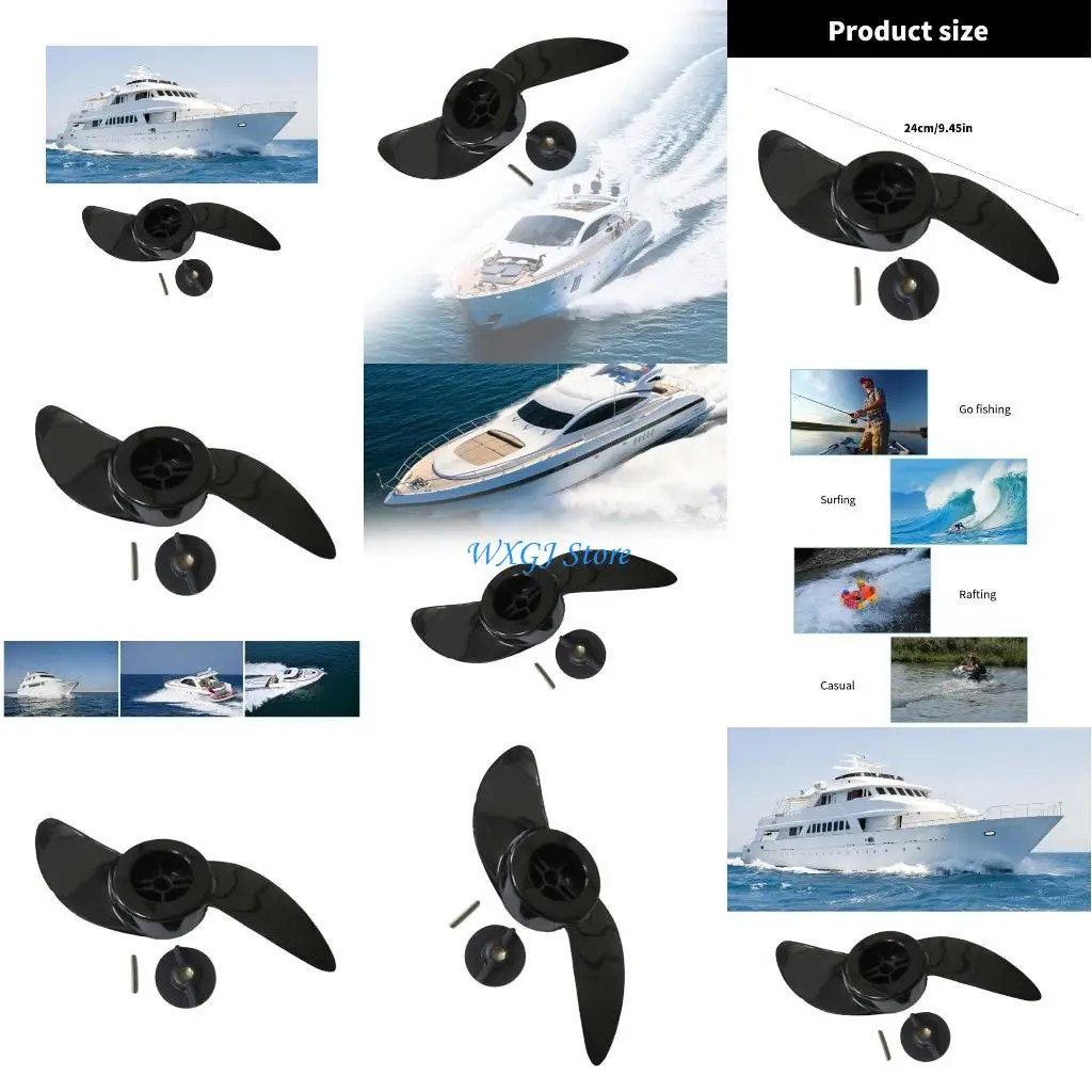 37je電気トローリングモーターアウトボードプロペラ24cm直径24cmモーターエンジンプロペラ