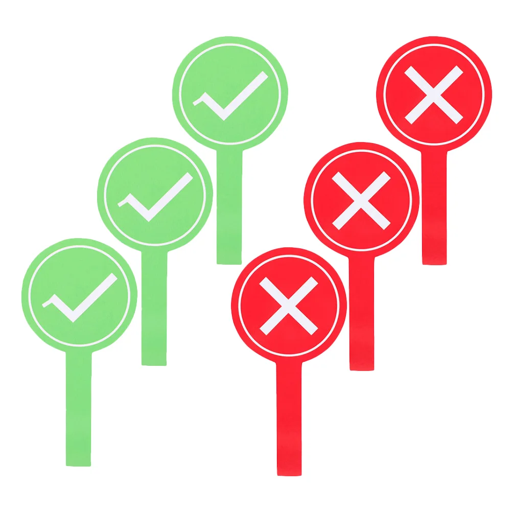 6 Pcs Portable Toy Game Props Cards Student Paddle Board Bid Foam Classroom Supplies