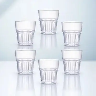 

6pcs Clear Plastic Drinking Acrylic Unbreakable Whiskey Glasses Unbreakable Spirits Spirits Cups Cups for Home Bar