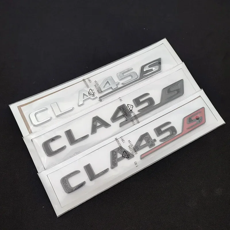 3D ABS Chrome For Mercedes CLA 45 S AMG C117 C118 CLA45S TURBO Car Trunk Badge Emblem Logo Sticker Letters Auto Accessories