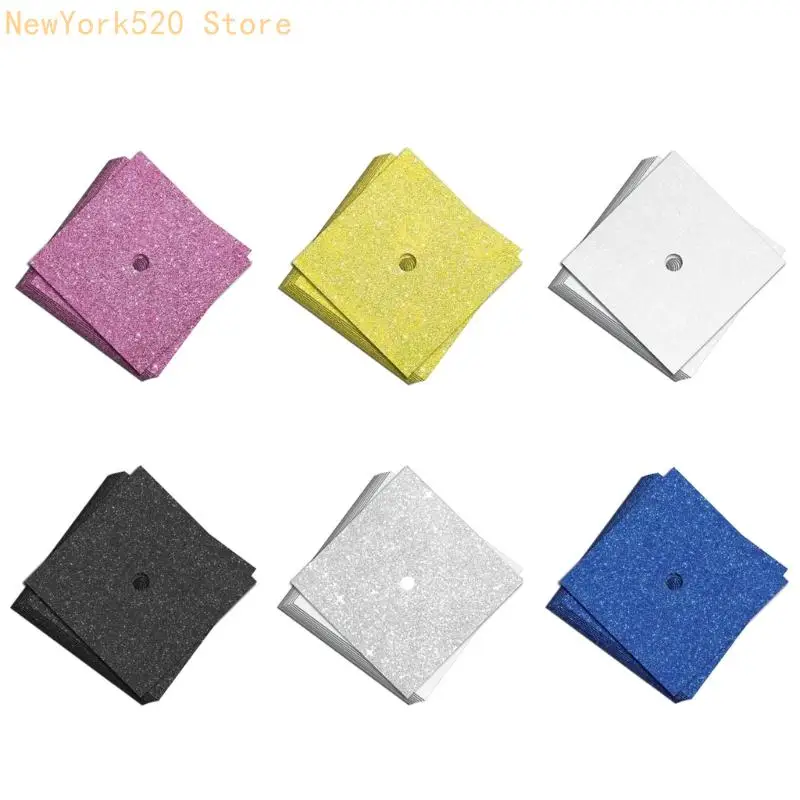 N84C Caps laurea luccichi pacchetto carta 10 fogli quadrati fogli cartoncino per cappello
