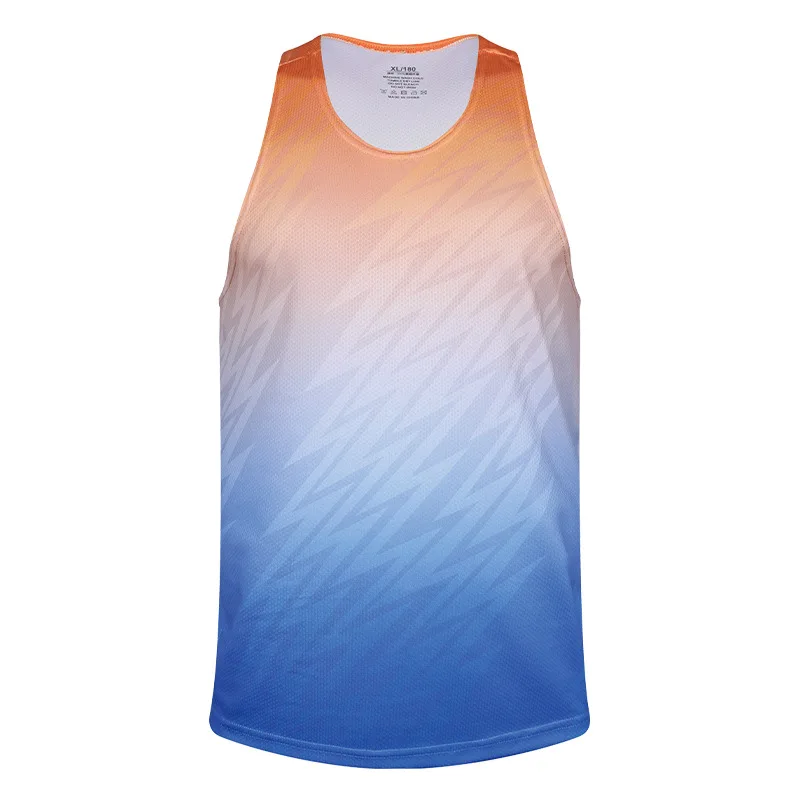 Men's Sports Vest Marathon Running Sleeveless Quick Drying Tank Top Ultra-light Track And Field Polyester Jersey