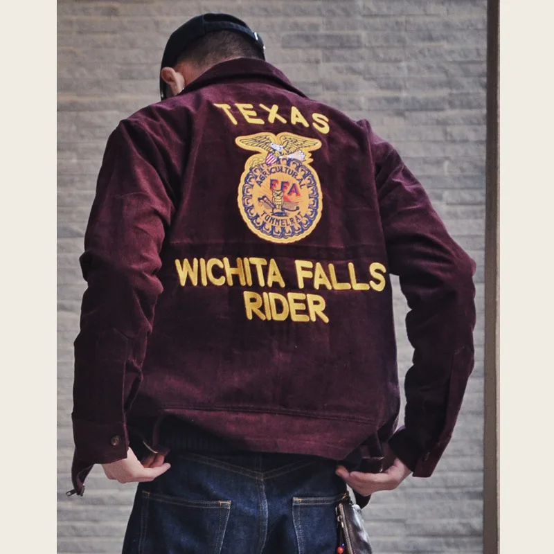 

2026 Spring/Summer American Retro Workwear Long-Sleeved Farmer's Coop Jacket for Male Youth - High-end Trendy Corduroy Coat