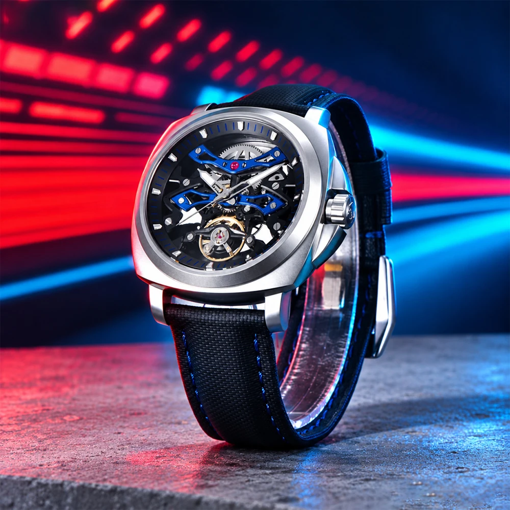 Tourbillon Movement Watch - PAGANI DESIGN Men's Hollow Automatic Mechanical