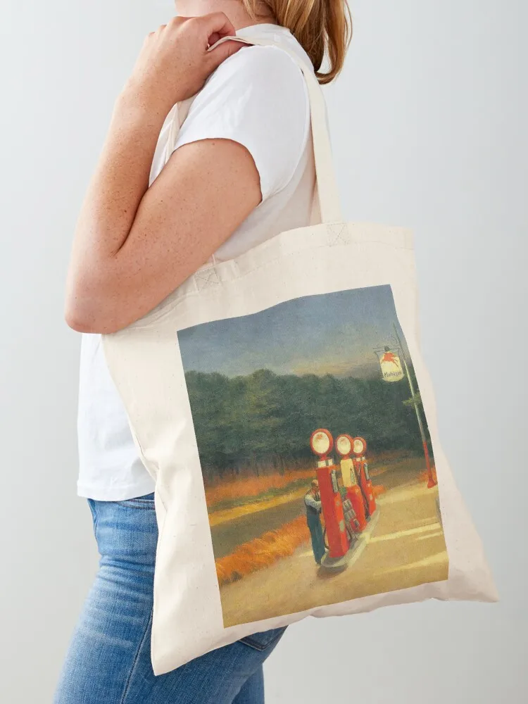 

Edward Hopper, Gas, 1940 Tote Bag Candy bags custom fabric bag tote bag custom cloth woman