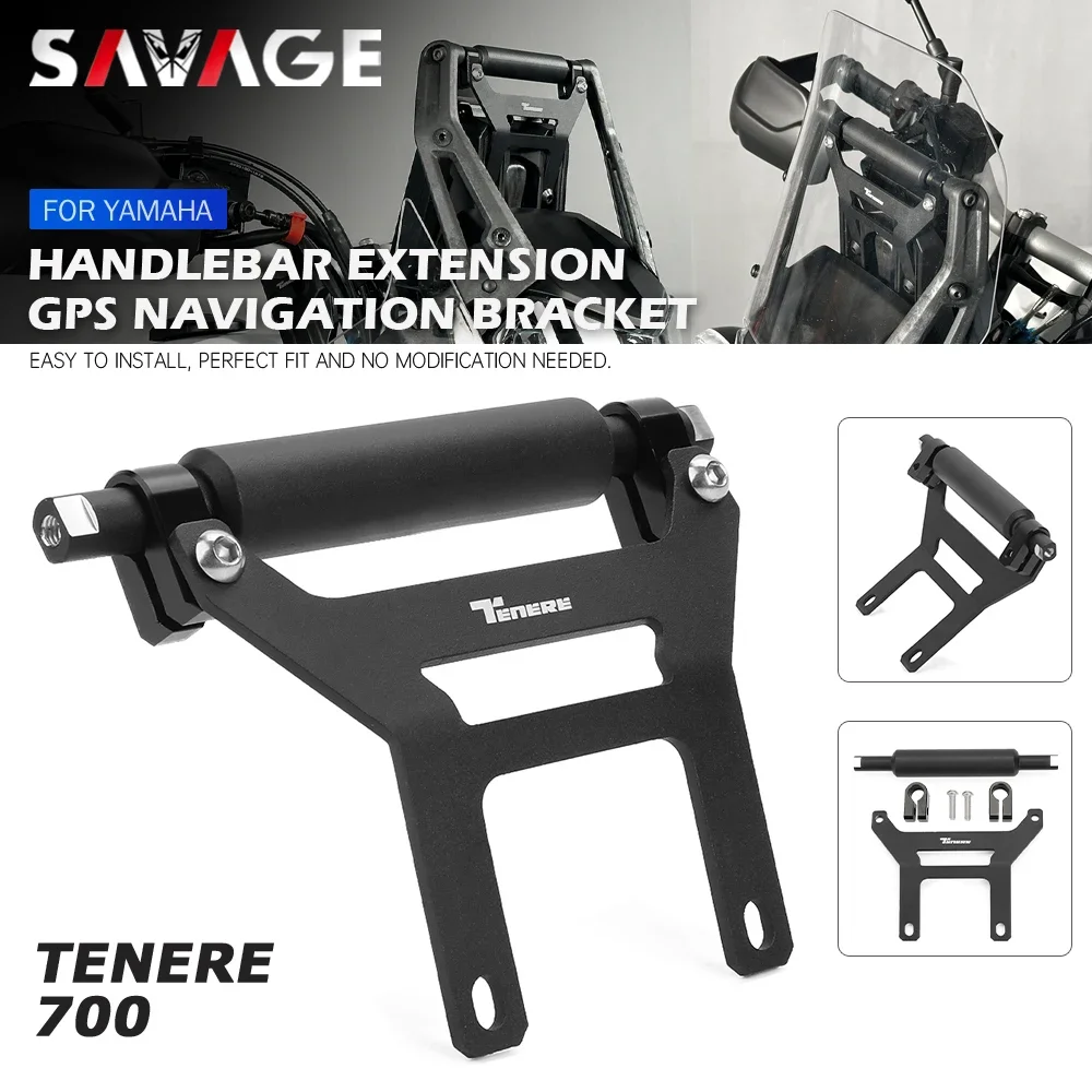 Tenere 700 Handlebar Extension GPS Navigation Bracket For YAMAHA XTZ700/Rally XTZ 700 690 Motorcycle Handle Bar Support Adapter