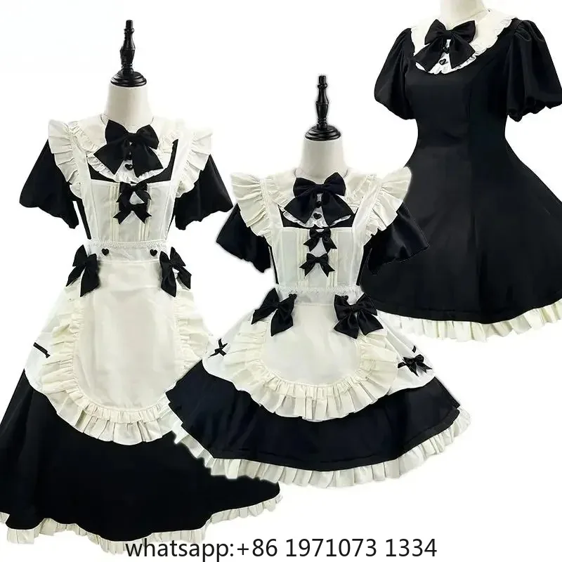 Color Cosplayer Black Lolita Anime Cosplay Costume Carnival Comic Exhibition Dress Women Suit Vintage European Maid Clothing