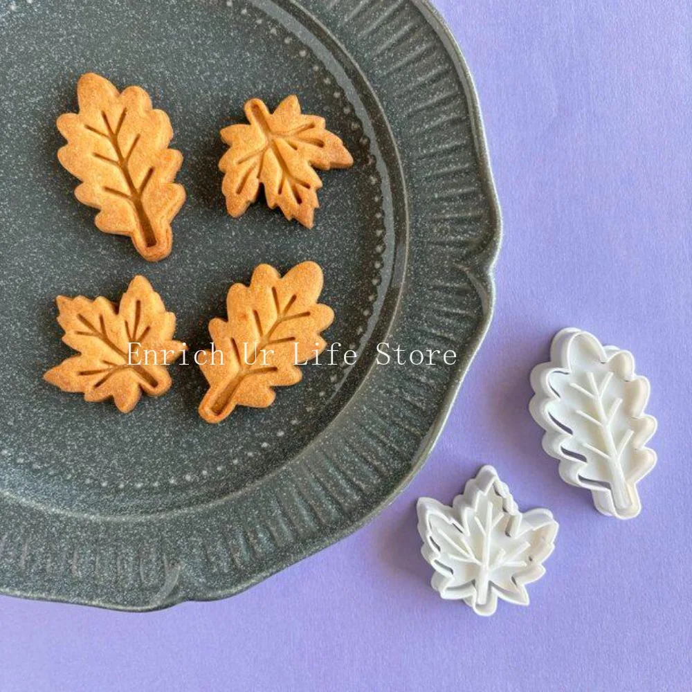 Thanksgiving Cookie Mold Autumn Leaf Cookie Cutter Leaf Shape PLA Baking Mould Biscuit Fondant Pastry Cake Decor Baking Tools