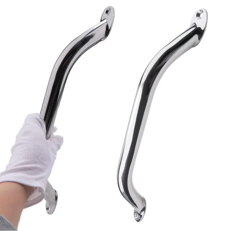 

2PCS Boat Grab Handle Handrail Polished 316 Stainless Steel Round Tube Marine Boat Handles Grab - 12" Long Marine Accessories