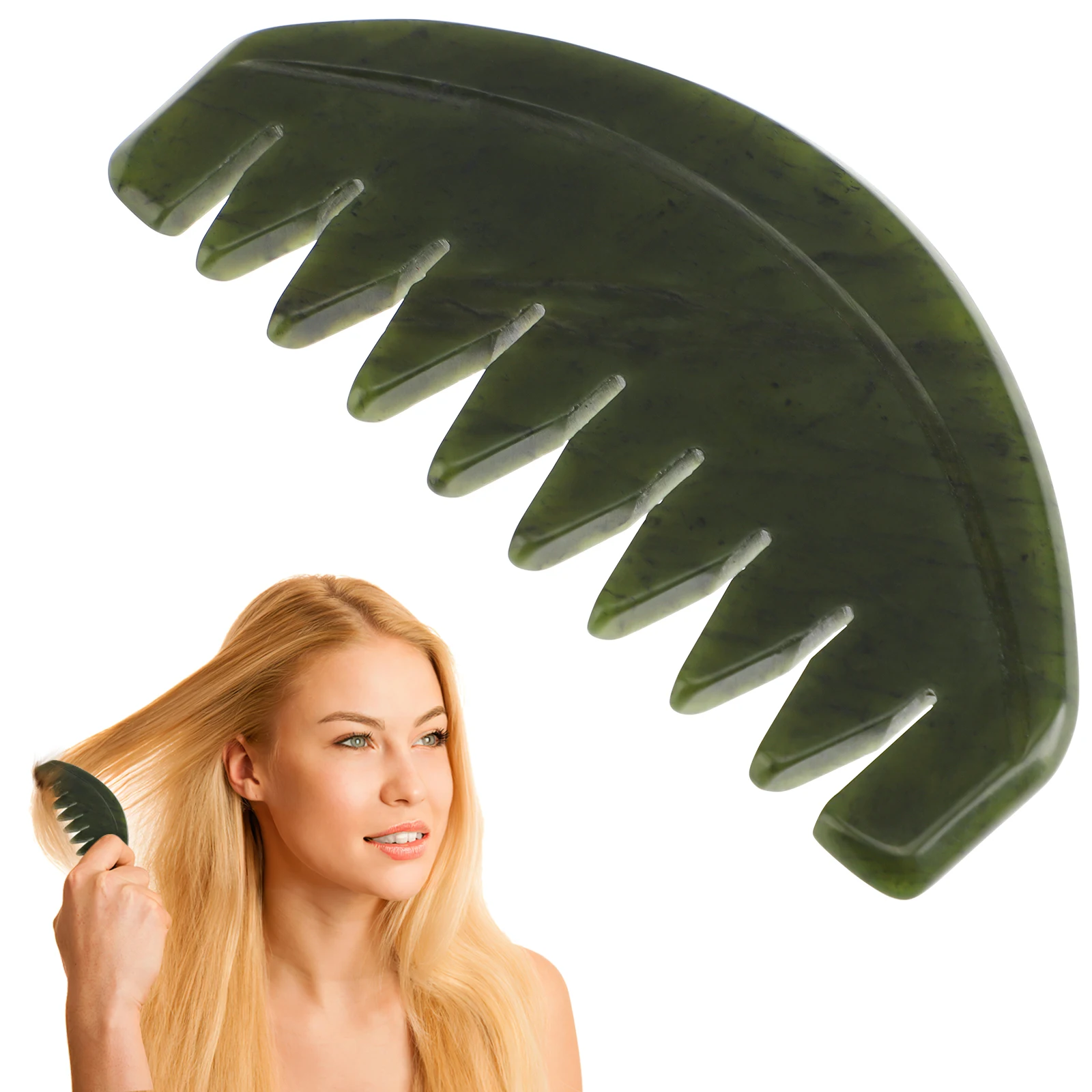 1Pc Jade Scraping Massage Comb Scraping Comb for Head Scalp Massage Comb Head Scalp Massage Scratcher