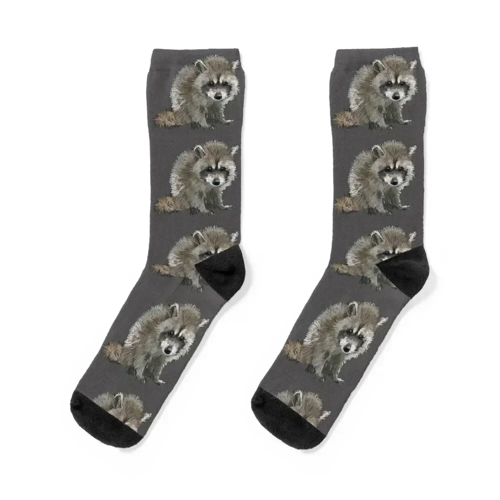 

raccoon cub Socks New year's winter Men's designer Women Socks Men's