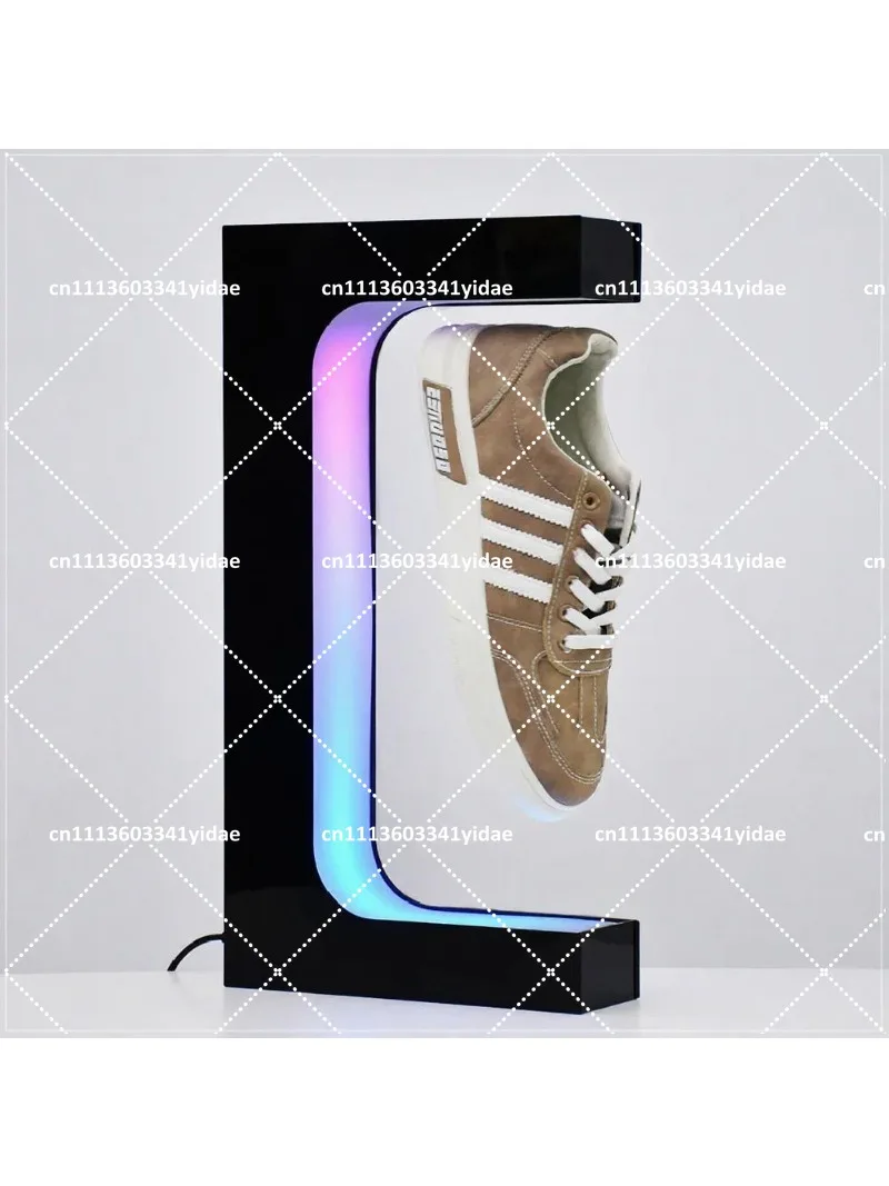 Luminous Rotating Acrylic Shoe Display Rack, Magnetic Levitation Creative Craft Gift for Store