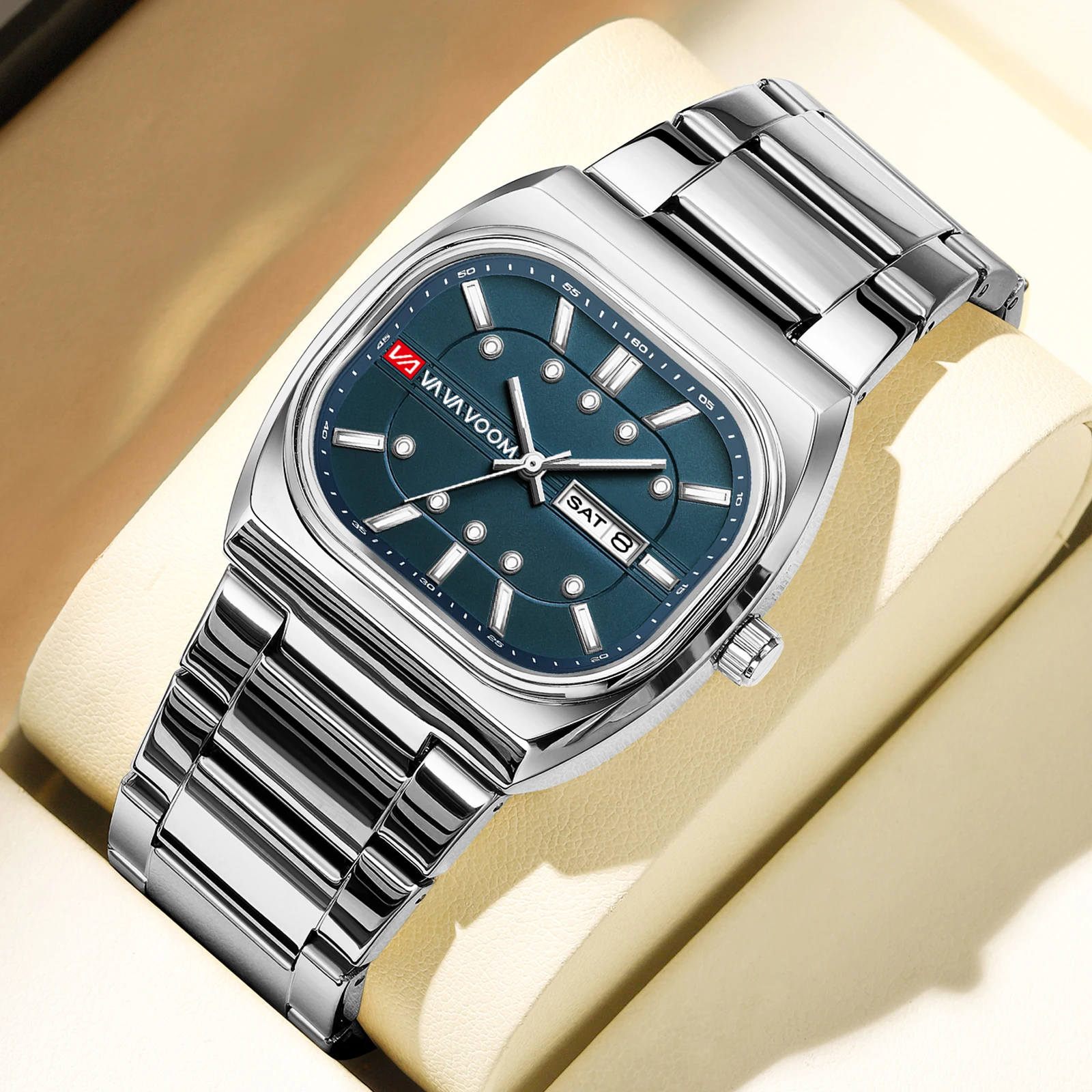 Anti-Magnetic Watch - ساعة يد رجالية جديدة بتصميم مربع