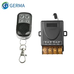 GERMA AC 110V 220V 30A 1CH Relay Receiver Controller and  4botton RF 433 Mhz Transmitter Wireless Remote Control