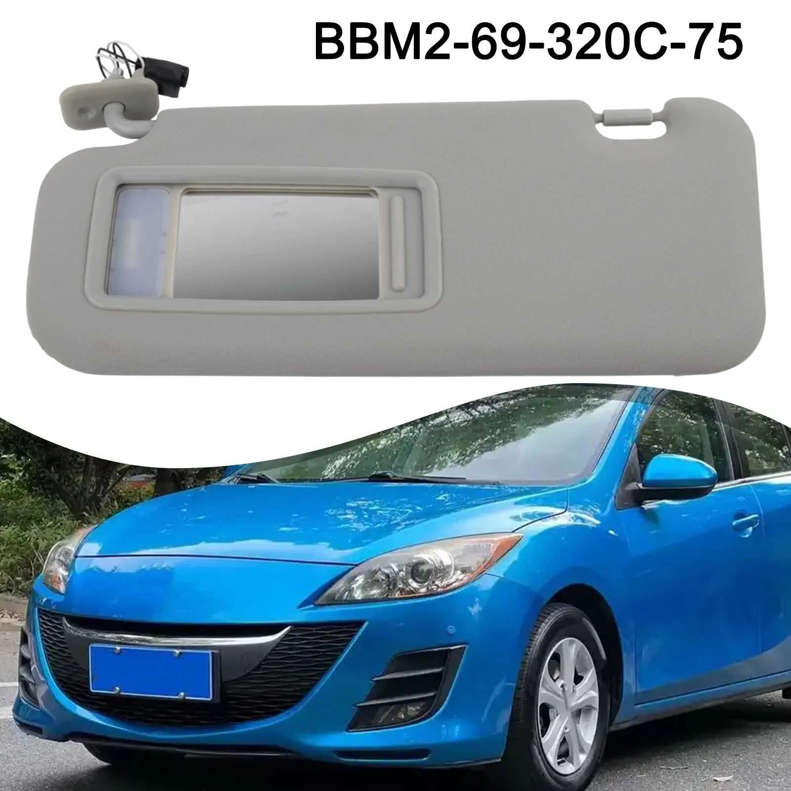 Plastic Sun Visor Gray Sun Visor Vehicle Upgrade New Condition Specifications High Reliability Gray Plastic Sun