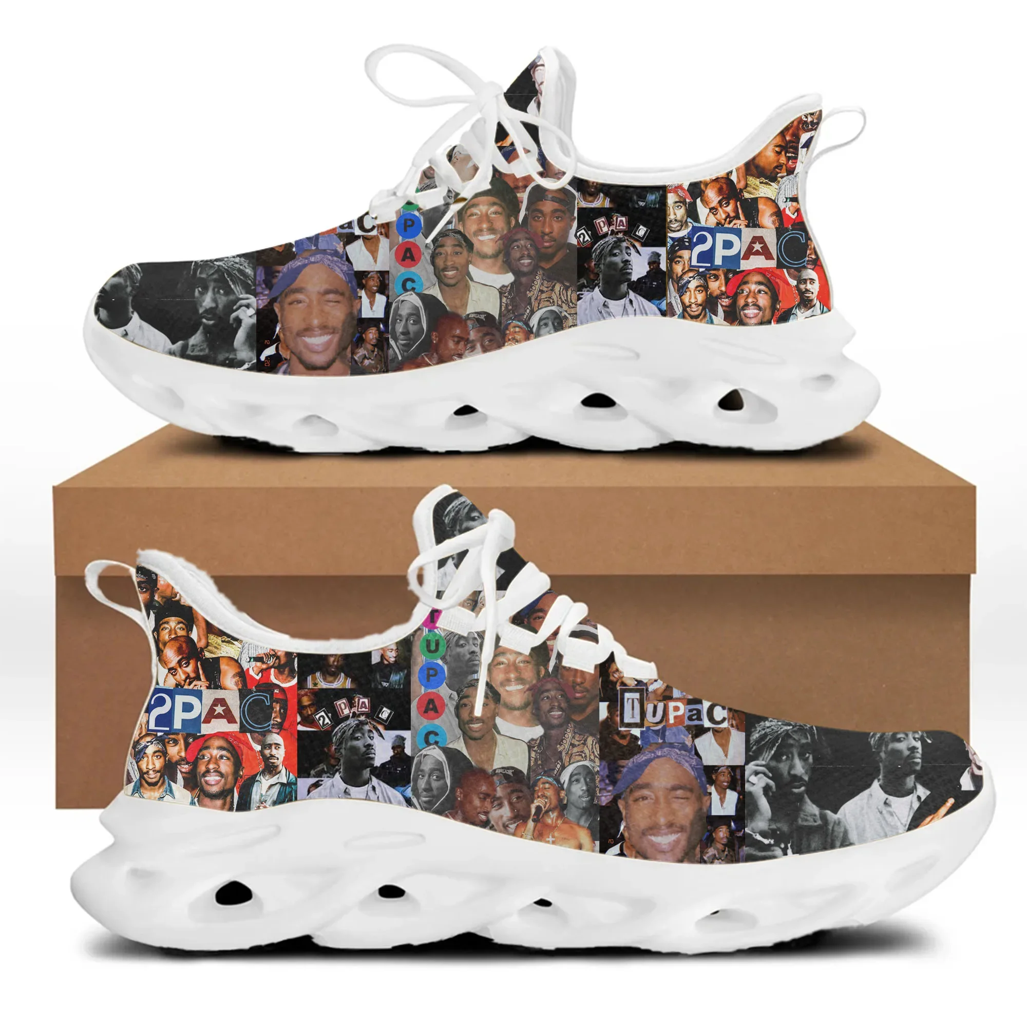 Rap 2Pac Tupac Flats Sneakers Mens Womens Sports Running Shoes All Eyez on Me High Quality DIY Sneaker Custom Made Shoe