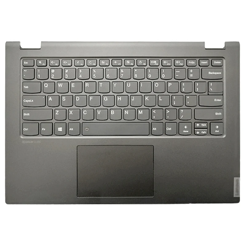 Accesorios para ordenador portátil Lenovo Ideapad FLEX-14 C340-14, reemplazo de reposabrazos y teclado con retroiluminación azul y negro, API IWL IML, novedad