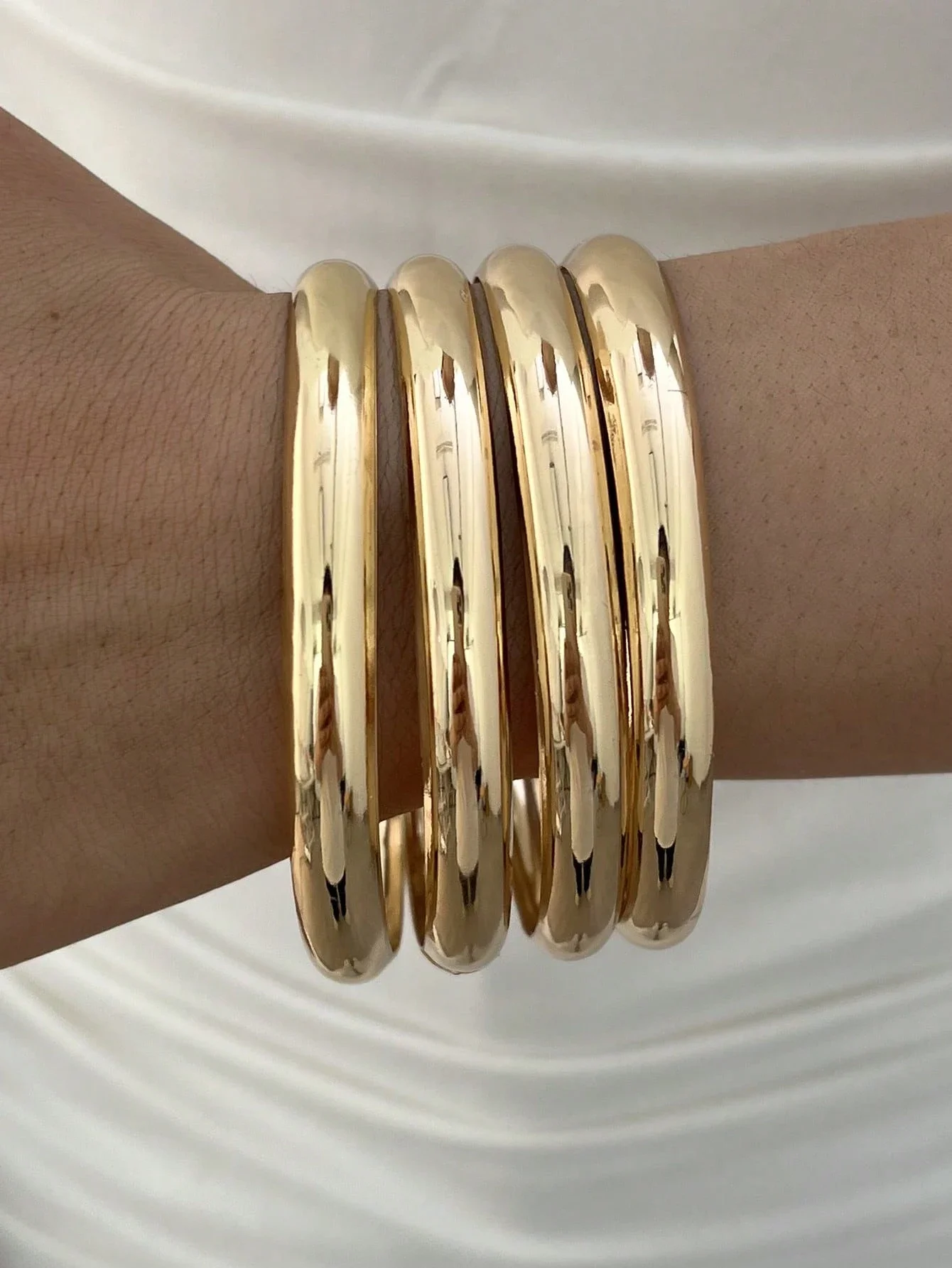 8/4pcs Set Vintage Elegant Casual Blue Acrylic Bracelet for Women Punk Simple Stackable Bangle Daily Party Vacation Jewelry Gift