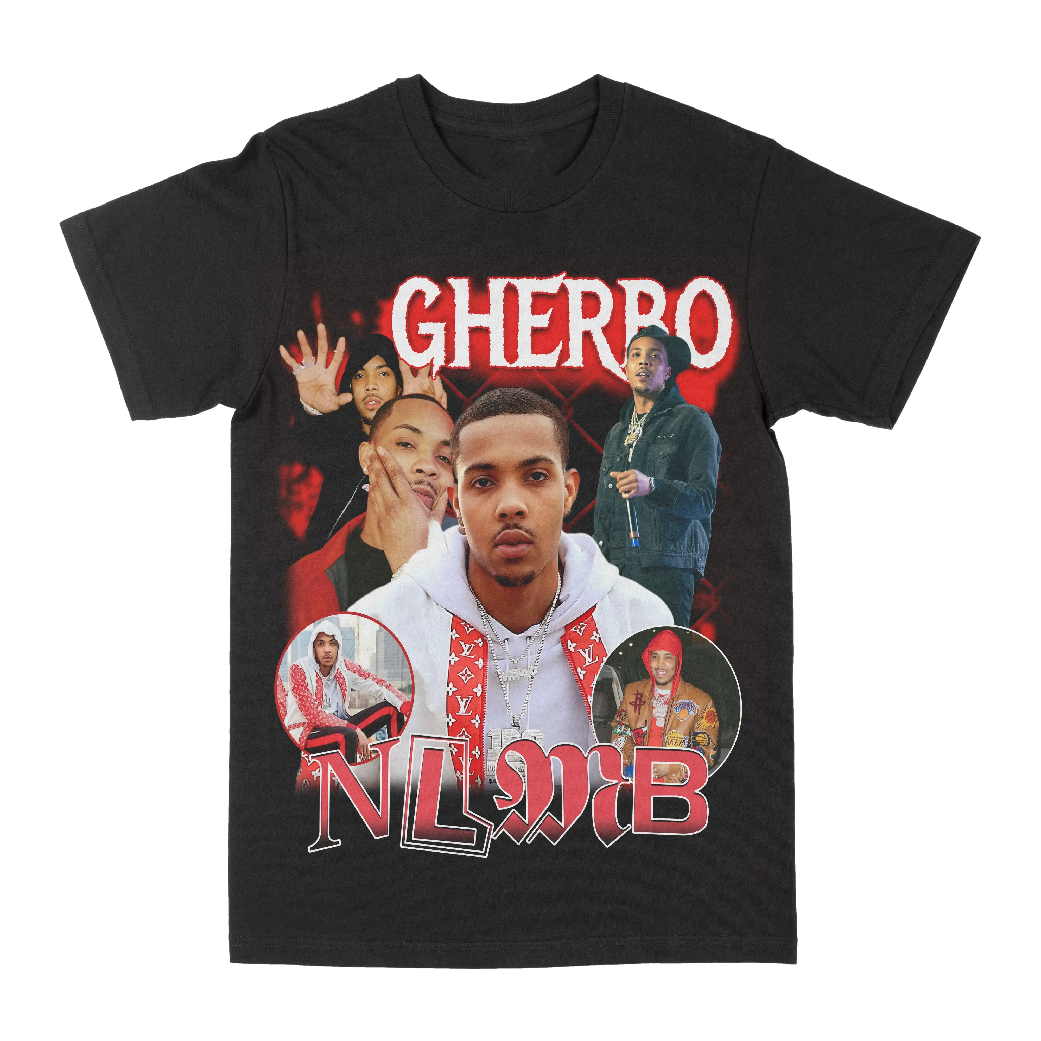

Gherbo Nlmb Graphic T-Shirt Men Women Cotton Tees Vintage Hip Hop Rapper Streetwear Short Sleeve Summer Men's Clothing Y2k Tops