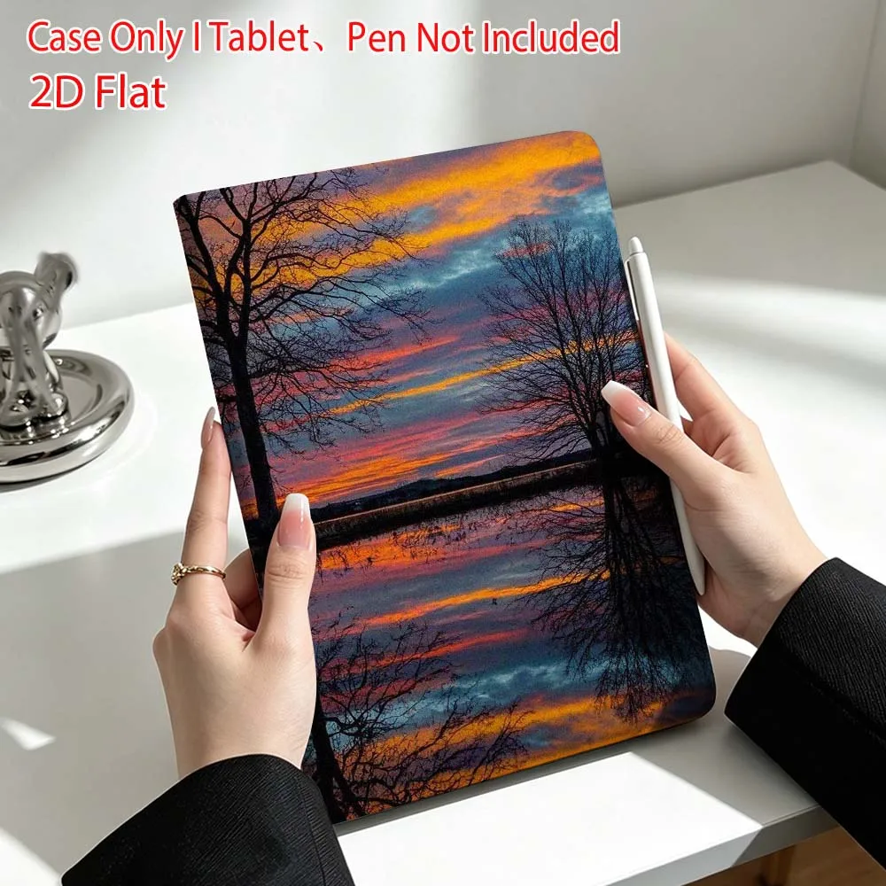 Sunrise tree pattern Soft For Lenovo Xiaoxin Pad Pro Tab P12 P11 11 13 11.2 inch K11 Plus Pen Tray Tablet Case
