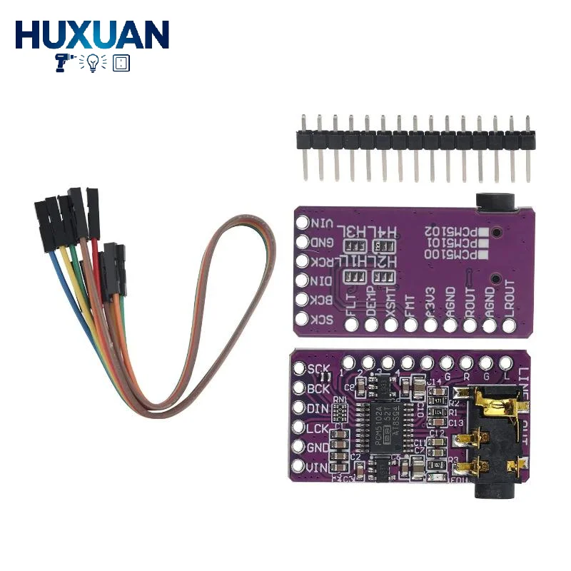 1Set PCM5102 Interface I2S DAC Decoder Player Module For Raspberry Pi PHAT Format Board Digital Audio Board