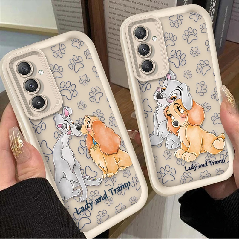 Disney Lady and the Tramp Case for Samsung Galaxy A55 A35 A25 A15 A05 A05S 5G A24 A13 A23 A12 A22 A32 A52 A52S A71 A72 A51 4G