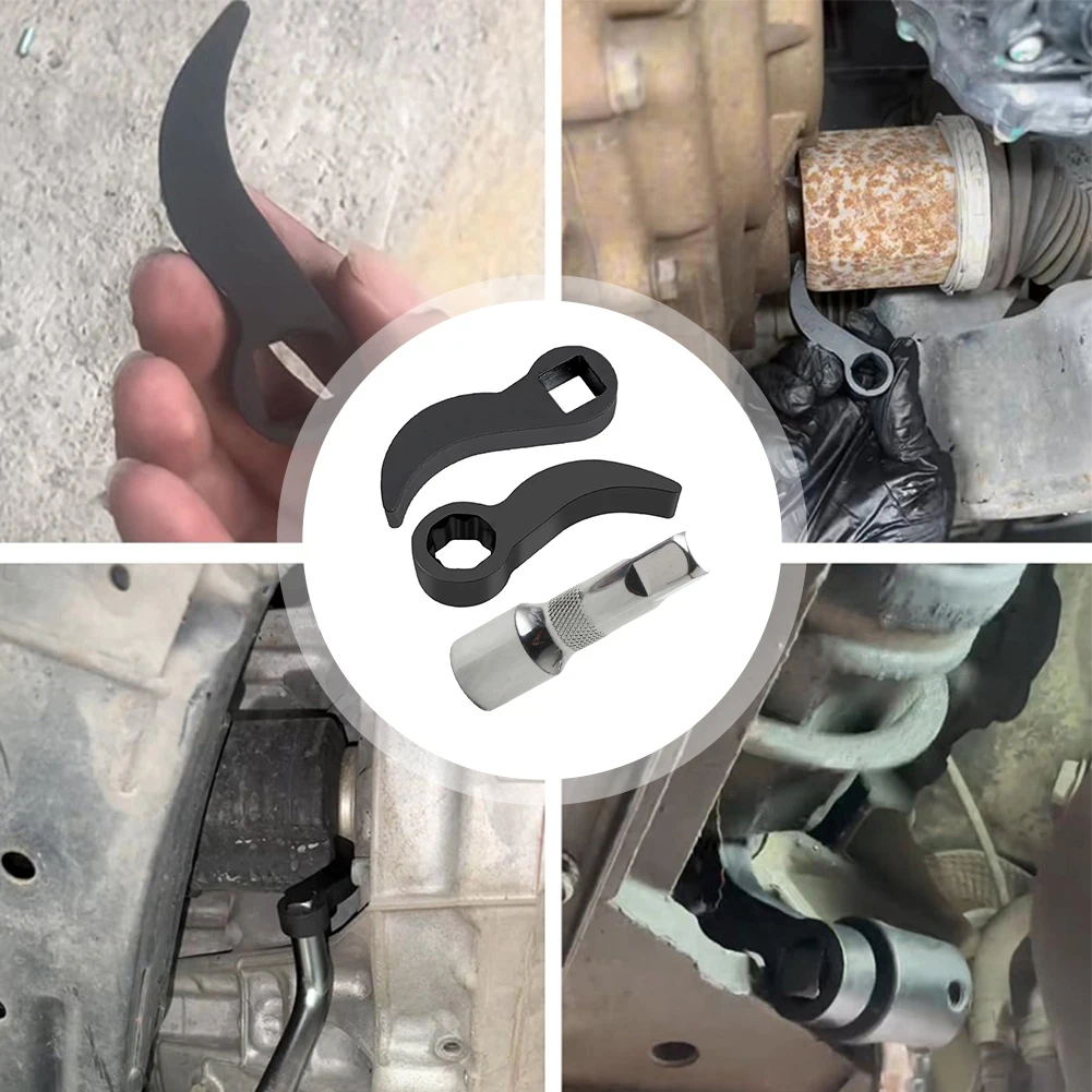 

Максимальная эффективность ремонта за допомогою 3-х комплекта переходных головок для гаечного ключа, предназначенного для доступа к плотных областях.