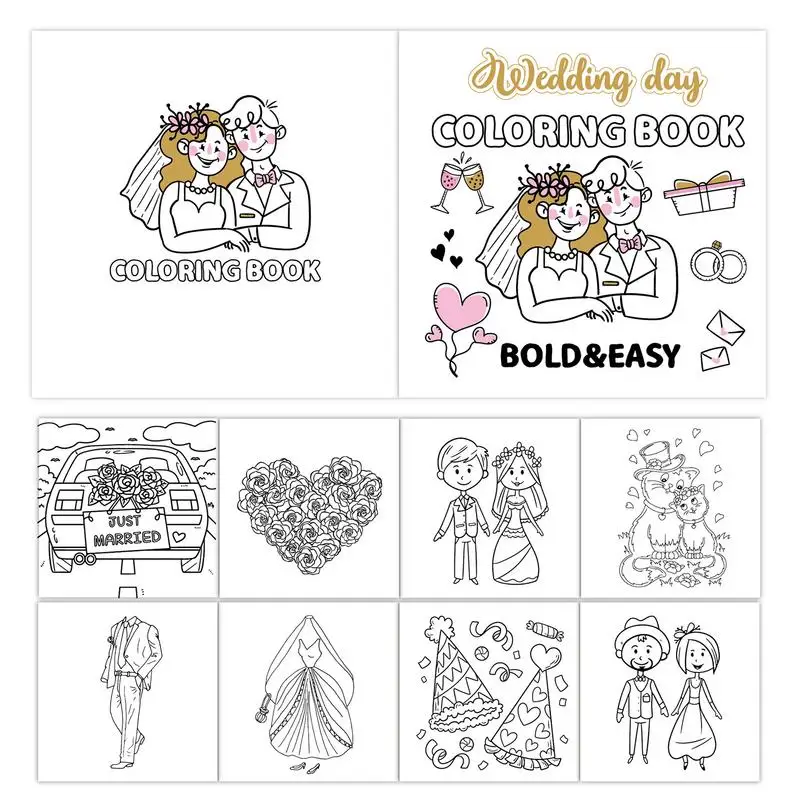 Wedding Day Kids Activity Books Wedding Day Coloring Activity Book For Kids 40 Pages Coloring Wedding Place Mats Children's