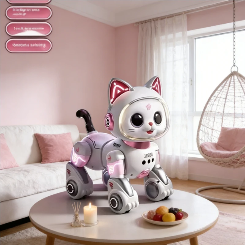 

Ready-to-Go Electric Robot Cat Remote Control Walking Toy Meowing Pet Gift for Kids Boys Girls Birthday Christmas