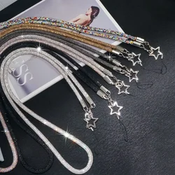 Short /Long Style Glitter Rhinestone Phone Lanyard Luxury Star Mobile Phone Chain Anti Loss Bling Bling Mobile Phone Strap
