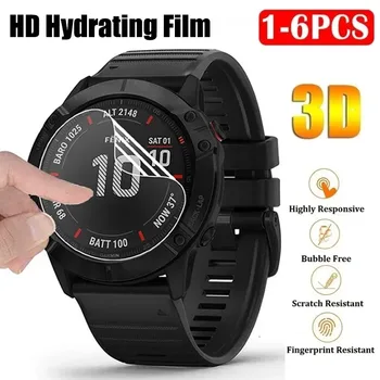1-6 Stück Hydro gel schutz folie für Garmin Fenix 7x7s 7 6x6s 6 pro hd kratz feste Displays chutz folie für Fenix 5x5s 5 plus