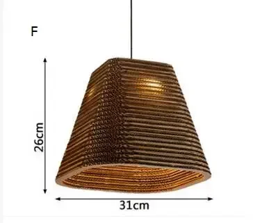 Paper Honeycomb Pendant Lamp Corrugated Cardboard Hang Light for Living Room Restaurant Cafe Clothing Store Lighting E27 image 3