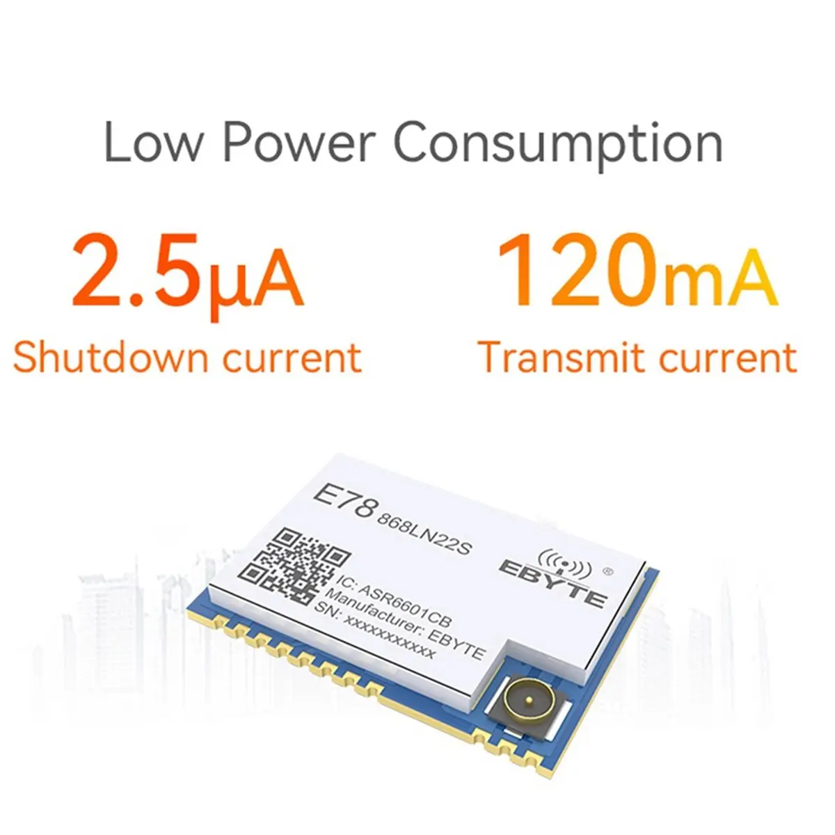 update. 2X LoRaWAN SoC E78-868LN22S 868MHz LoRa Module ASR6505/6601TXCO 22dBm Wireless Transceiver SMD IPEX Stamp Hole Connector
