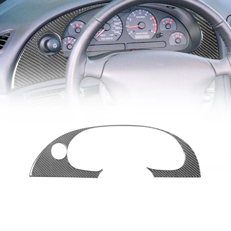 

AB59-для Ford Mustang 2001-2004 LHD мягкое углеродное волокно автомобильный спидометр объемная крышка отделка наклейка на приборную панель