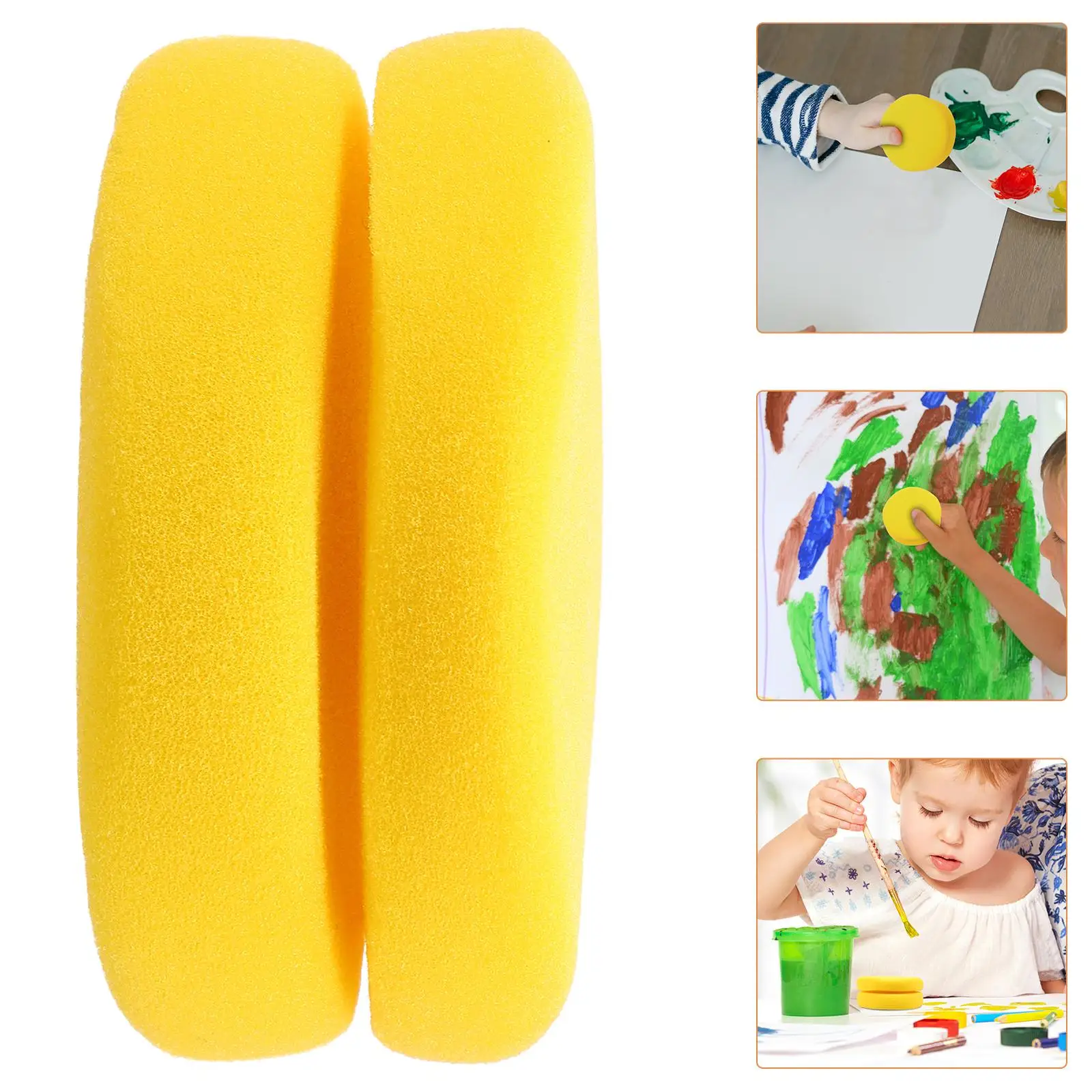 2 قطعة 80x48 مللي متر جولة الألوان المائية الإسفنج مجموعة أدوات رسم لسيارة الحرف اليدوية Diy بها بنفسك الإسفنج الفخار الاطفال Craft بها بنفسك الحرفية أداة قابلة لإعادة الاستخدام