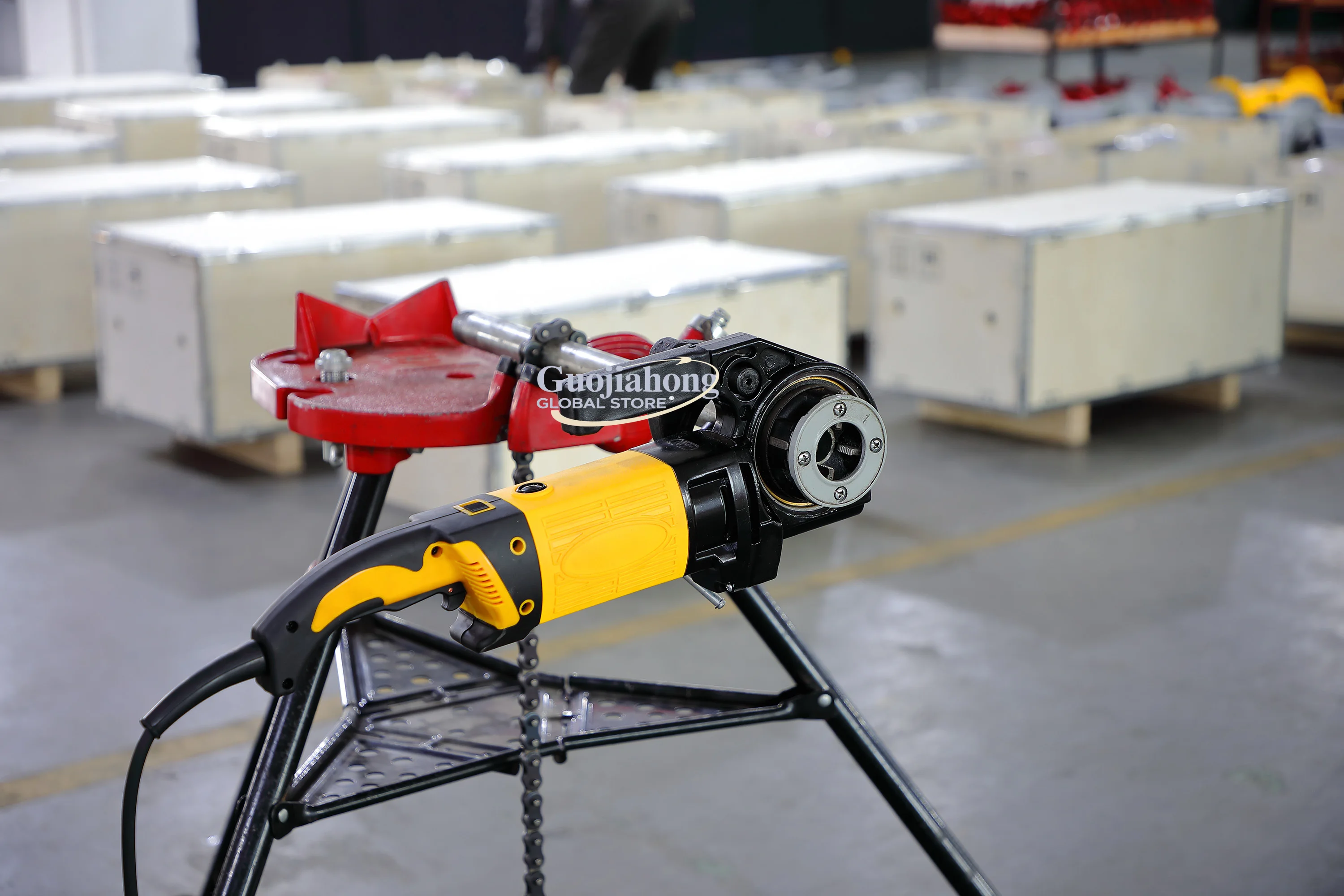 Hotsale SQ30A Macchina infila tubi di potenza portatile Tubi di ferro Cricchetto 1/2 pollice 1 1/4 pollici per l'installazione di tubi di linea in loco