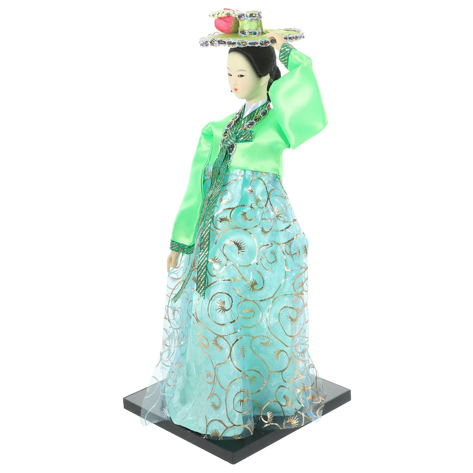 Korean Style Desktop Decoration Compact Size Bright Colors Traditional Clothing Artistic Craft for Home Souvenir