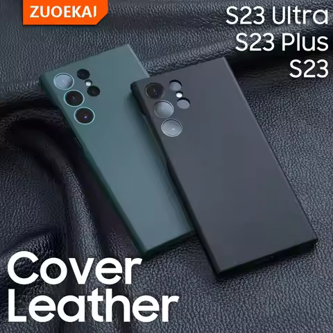 ZUOKEAI Original For Samsung Galaxy S23 Ultra S22 Plus S21 Case High Quality Leather Cover S23+ Premium Full Protect Protector
