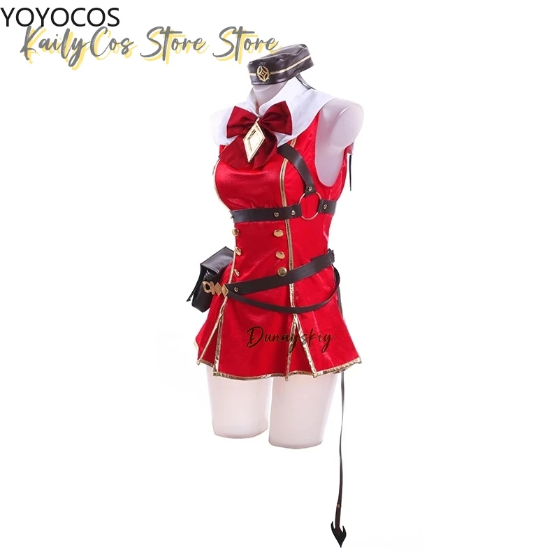 ชุดคอสเพลย์เรือทอง พร้อมวิกผม หมวก หู หาง ชุดสีแดง ชุดนักเรียน ชุดเซ็กซี่สำหรับผู้หญิง ชุดฮาโลวีน ชุดคริสต์มาส