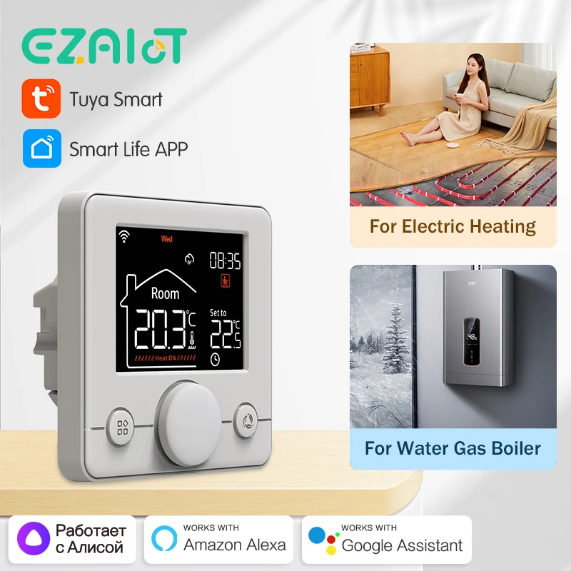 

Tuya Floor Heating Thermostat WiFi APP Smart Remote Control Temperature for Electric Water/Gas Boiler Google Home Alexa Yandex