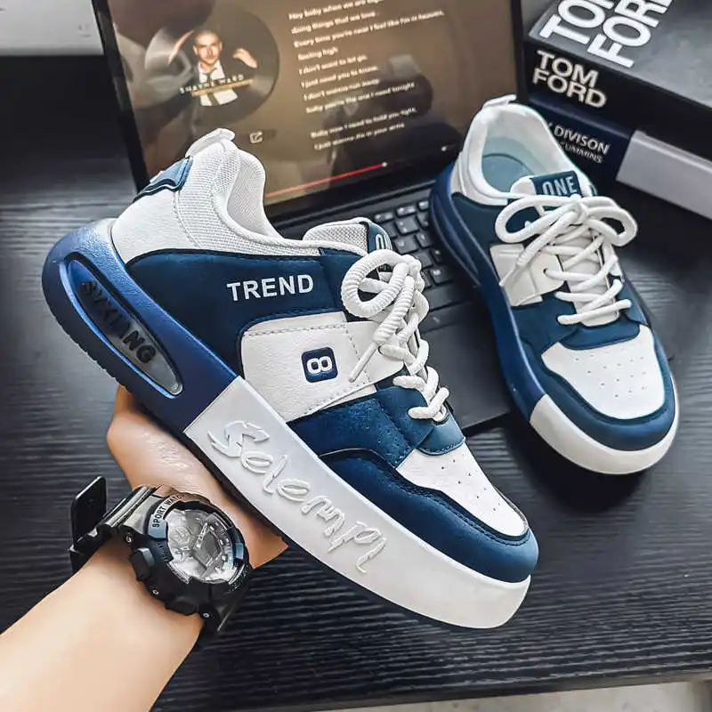 Flatform Big Sole Shoes Men's Black Woven Men's Sneakers Large Size One New Goods Sport All Brand Tenks 4yrs To 12yrs Gifts