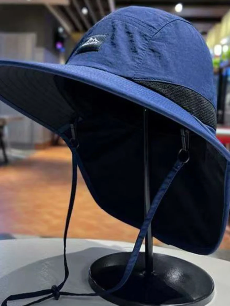 Sommer Outdoor Sonnenhut für Männer und Frauen UV-Schutz Bucket Hat mit Nackenschutz Leichter Atmungsaktiver Sonnenhut für Angeln, Camping, Wandern und Reisen