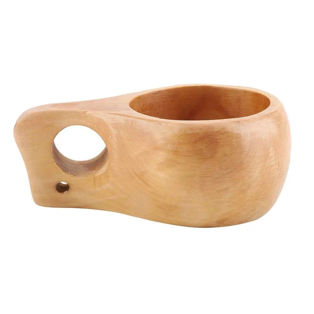 Natural Reusable Wooden Water Cup - Eco-Friendly Milk Mug for Coffee, Beer & Breakfast - Kitchen Tool