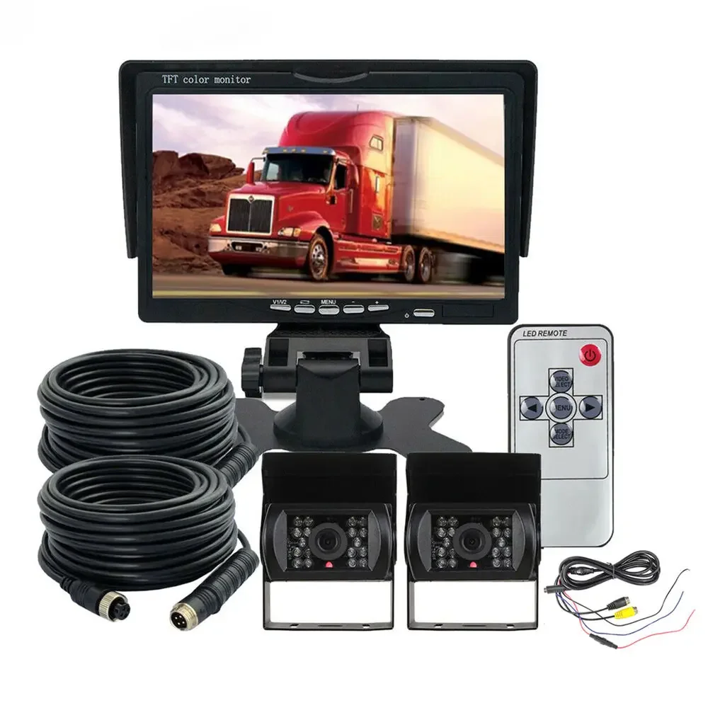 

7'' Backup Camera Monitor Kit Reversing Back Parking Night Vision For Truck RV